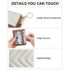 imageBOSTANTEN Credit Card Holder Wallet RFID Double Zipper Small Wallet for Women Leather Keychain Wallet with Tassel BlueBeigeBrown
