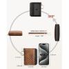 imageBOSTANTEN Credit Card Holder Wallet RFID Double Zipper Small Wallet for Women Leather Keychain Wallet with Tassel BlueBrownBlack