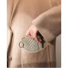 imageBOSTANTEN Credit Card Holder Wallet RFID Double Zipper Small Wallet for Women Leather Keychain Wallet with Tassel BlueGrey