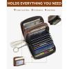 imageBOSTANTEN Credit Card Holder Wallet RFID Double Zipper Small Wallet for Women Leather Keychain Wallet with Tassel BlueTasselBeigeBrown