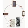 imageBOSTANTEN Credit Card Holder Wallet RFID Double Zipper Small Wallet for Women Leather Keychain Wallet with Tassel BlueTasselBeigeBrown