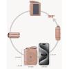 imageBOSTANTEN Credit Card Holder Wallet RFID Double Zipper Small Wallet for Women Leather Keychain Wallet with Tassel BlueTasselPink