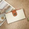 imageBOSTANTEN Leather Wallets for Women Large RFID Blocking Slim Bifold Purse Card Holder with Zipper Pocket0beigebrown