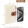 imageBOSTANTEN Leather Wallets for Women Large RFID Blocking Slim Bifold Purse Card Holder with Zipper Pocket0beigebrown