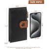 imageBOSTANTEN Leather Wallets for Women Large RFID Blocking Slim Bifold Purse Card Holder with Zipper Pocket1BlackBrown
