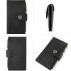 imageBOSTANTEN Leather Wallets for Women Large RFID Blocking Slim Bifold Purse Card Holder with Zipper Pocket2Black