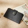 imageBOSTANTEN Leather Wallets for Women Large RFID Blocking Slim Bifold Purse Card Holder with Zipper Pocket2Black