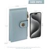 imageBOSTANTEN Leather Wallets for Women Large RFID Blocking Slim Bifold Purse Card Holder with Zipper Pocket2Blue
