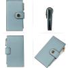 imageBOSTANTEN Leather Wallets for Women Large RFID Blocking Slim Bifold Purse Card Holder with Zipper Pocket2Blue