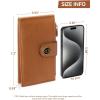 imageBOSTANTEN Leather Wallets for Women Large RFID Blocking Slim Bifold Purse Card Holder with Zipper Pocket2Brown