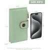 imageBOSTANTEN Leather Wallets for Women Large RFID Blocking Slim Bifold Purse Card Holder with Zipper Pocket2Green