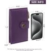 imageBOSTANTEN Leather Wallets for Women Large RFID Blocking Slim Bifold Purse Card Holder with Zipper Pocket2Purple