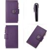 imageBOSTANTEN Leather Wallets for Women Large RFID Blocking Slim Bifold Purse Card Holder with Zipper Pocket2Purple