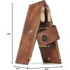 imageBOSTANTEN Leather Wallets for Women Large RFID Blocking Slim Bifold Purse Card Holder with Zipper Pocket3BrownVegan