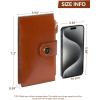 imageBOSTANTEN Leather Wallets for Women Large RFID Blocking Slim Bifold Purse Card Holder with Zipper Pocket5Brown