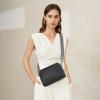 imageBOSTANTEN Small Crossbody Purse for Women Triple Zip Cell Phone Leather Handbag with Colored Shoulder StrapBlack