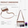 imageBOSTANTEN Small Crossbody Purse for Women Triple Zip Cell Phone Leather Handbag with Colored Shoulder StrapP01beige With Brown