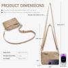 imageBOSTANTEN Small Crossbody Purse for Women Triple Zip Cell Phone Leather Handbag with Colored Shoulder StrapP03light Brown
