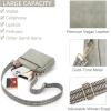 imageBOSTANTEN Small Crossbody Purse for Women Triple Zip Cell Phone Leather Handbag with Colored Shoulder StrapP05grey