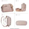 imageBOSTANTEN Small Crossbody Purse for Women Triple Zip Cell Phone Leather Handbag with Colored Shoulder StrapPink