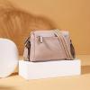 imageBOSTANTEN Small Crossbody Purse for Women Triple Zip Cell Phone Leather Handbag with Colored Shoulder StrapPink