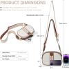 imageBOSTANTEN Small Crossbody Purse for Women Triple Zip Cell Phone Leather Handbag with Colored Shoulder StrapS01beige With Brown