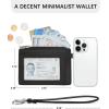 imageBOSTANTEN Small Wallet For Women RFID Leather Credit Card Holder Slim Wristlet Keychain Wallet With Zipper Pocket Light GreenBlack