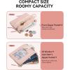 imageBOSTANTEN Small Wallet RFID Minimalist Zip ID Case Wallet with Lanyard Keychain Water Resistant Card Wallets for Women ampamp Men BlackPink