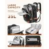 imageBOSTANTEN Travel Backpack For Women TSA Carry On Backpack for Airplanes Personal Item Backpack Fits 156 Inch Laptop with USBTypeC Charging Port Weekender Overnight Daypack with 2 Packing CubesBlackbrown3pcs