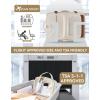 imageBOSTANTEN Travel Backpack For Women TSA Carry On Backpack for Airplanes Personal Item Backpack Fits 156 Inch Laptop with USBTypeC Charging Port Weekender Overnight Daypack with 2 Packing CubesBeigebrown3pcs