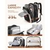 imageBOSTANTEN Travel Backpack For Women TSA Carry On Backpack for Airplanes Personal Item Backpack Fits 156 Inch Laptop with USBTypeC Charging Port Weekender Overnight Daypack with 2 Packing CubesBeigeblackbrown3pcs