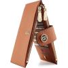 imageBOSTANTEN Leather Wallets for Women Large RFID Blocking Slim Bifold Purse Card Holder with Zipper Pocket2Brown