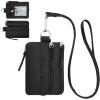 imageBOSTANTEN Small Wallet RFID Minimalist Zip ID Case Wallet with Lanyard Keychain Water Resistant Card Wallets for Women ampamp Men BlackBlack