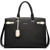imageBOSTANTEN Briefcase for Women 156 Inch Genuine Leather Laptop Briefcase Shoulder Work Tote Bag PurseBblack
