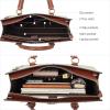 imageBOSTANTEN Briefcase for Women 156 inch Leather Laptop Bag Vintage Slim Lawyer Business Bag Stylish Work PurseAbeigebrown
