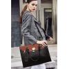 imageBOSTANTEN Briefcase for Women 156 inch Leather Laptop Bag Vintage Slim Lawyer Business Bag Stylish Work PurseBblackbrown