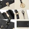 imageBOSTANTEN Briefcase for Women 156 inch Leather Laptop Bag Vintage Slim Lawyer Business Bag Stylish Work PurseFbeigeblack