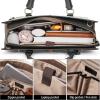 imageBOSTANTEN Briefcase for Women 156 inch Leather Laptop Bag Vintage Slim Lawyer Business Bag Stylish Work PurseFbeigeblack