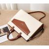 imageBOSTANTEN Briefcase for Women Laptop Tote 156 Inch Genuine Leather Handbag Work Bag BeigeAbeigebrown
