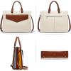 imageBOSTANTEN Briefcase for Women Laptop Tote 156 Inch Genuine Leather Handbag Work Bag BeigeAbeigebrown