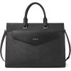 imageBOSTANTEN Briefcase for Women Laptop Tote 156 Inch Genuine Leather Handbag Work Bag BeigeCblack