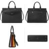 imageBOSTANTEN Briefcase for Women Laptop Tote 156 Inch Genuine Leather Handbag Work Bag BeigeCblack