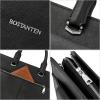 imageBOSTANTEN Briefcase for Women Laptop Tote 156 Inch Genuine Leather Handbag Work Bag BeigeCblack