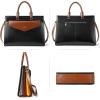 imageBOSTANTEN Briefcase for Women Laptop Tote 156 Inch Genuine Leather Handbag Work Bag BeigeDblackbrown