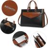 imageBOSTANTEN Briefcase for Women Laptop Tote 156 Inch Genuine Leather Handbag Work Bag BeigeDblackbrown
