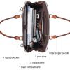 imageBOSTANTEN Briefcase for Women Leather 156 inch Laptop Shoulder Bag Office Work Crossbody HandbagAbeigebrown