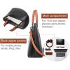 imageBOSTANTEN Briefcase for Women Leather 156 inch Laptop Shoulder Bag Office Work Crossbody HandbagBblackbrown