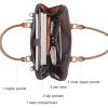 imageBOSTANTEN Briefcase for Women Leather 156 inch Laptop Shoulder Bag Office Work Crossbody HandbagBblackbrown