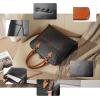 imageBOSTANTEN Briefcase for Women Leather 156 inch Laptop Shoulder Bag Office Work Crossbody HandbagBblackbrown