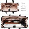 imageBOSTANTEN Briefcase for Women Leather 156 inch Laptop Shoulder Bag Office Work Crossbody HandbagEcrocodile Pattern Black